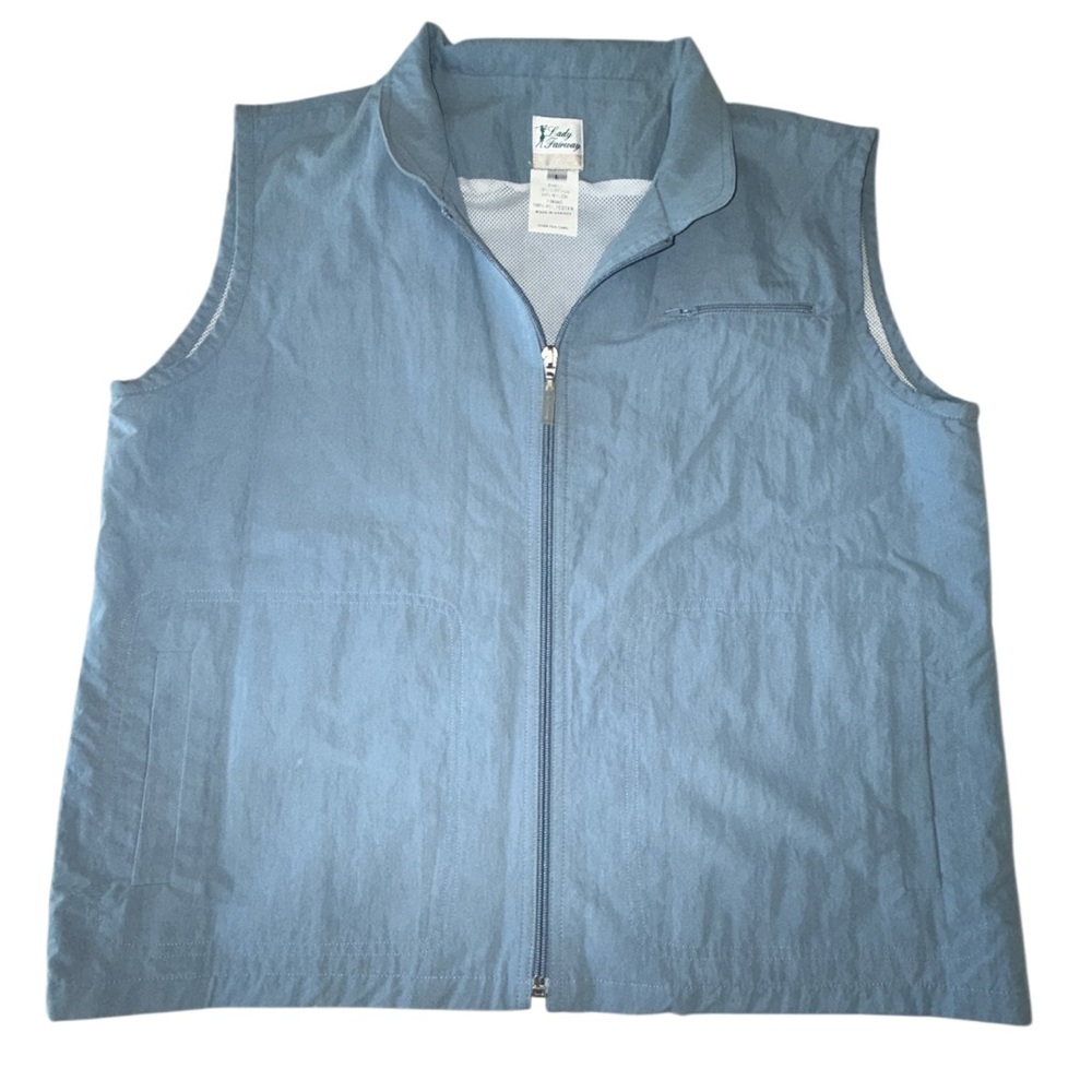 Lady Fairway Blue Zip-Up Vest